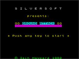 Title screen of Ground Attack on the Sinclair ZX Spectrum.