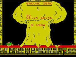 Title screen of Ground Zero on the Sinclair ZX Spectrum.