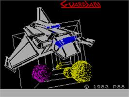 Title screen of Guardian, The on the Sinclair ZX Spectrum.