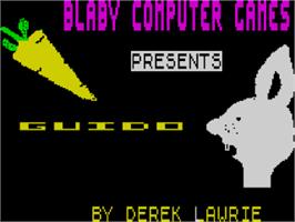 Title screen of Guido on the Sinclair ZX Spectrum.