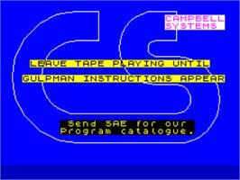 Title screen of Gulpman on the Sinclair ZX Spectrum.