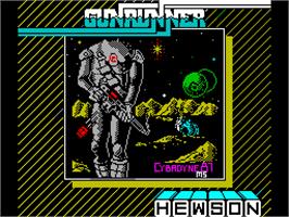 Title screen of Gunrunner on the Sinclair ZX Spectrum.