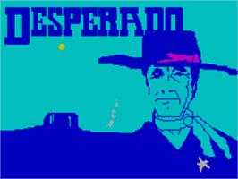 Title screen of Gunsmoke on the Sinclair ZX Spectrum.