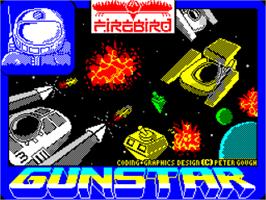 Title screen of Gunstar on the Sinclair ZX Spectrum.