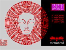 Title screen of Gyron Atrium on the Sinclair ZX Spectrum.