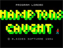 Title screen of Hampton's Caught on the Sinclair ZX Spectrum.