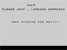 Title screen of Handicap Golf on the Sinclair ZX Spectrum.