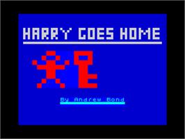 Title screen of Harry Goes Home on the Sinclair ZX Spectrum.