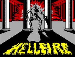 Title screen of Hellfire on the Sinclair ZX Spectrum.