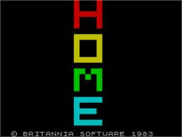 Title screen of Home Runner on the Sinclair ZX Spectrum.