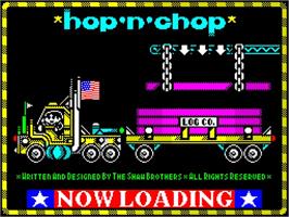 Title screen of Hop 'n' Chop on the Sinclair ZX Spectrum.