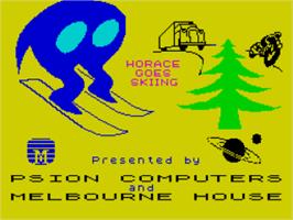 Title screen of Horace Goes Skiing on the Sinclair ZX Spectrum.