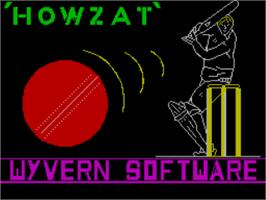Title screen of Howzat on the Sinclair ZX Spectrum.