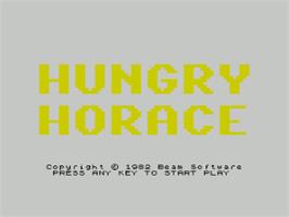 Title screen of Hungry Horace on the Sinclair ZX Spectrum.