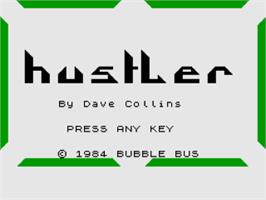 Title screen of Hustler on the Sinclair ZX Spectrum.