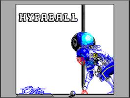 Title screen of Hypaball on the Sinclair ZX Spectrum.