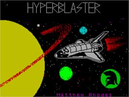 Title screen of Hyperblaster on the Sinclair ZX Spectrum.