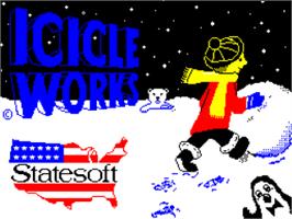 Title screen of Icicle Works on the Sinclair ZX Spectrum.