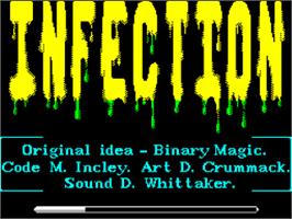 Title screen of Infection on the Sinclair ZX Spectrum.