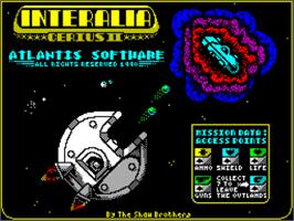 Title screen of Interalia - Cerius 2 on the Sinclair ZX Spectrum.