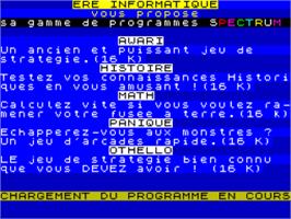 Title screen of Intercepteur Cobalt on the Sinclair ZX Spectrum.