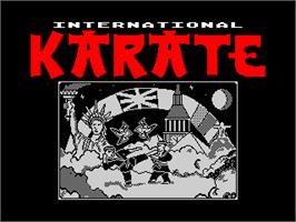 Title screen of International Karate on the Sinclair ZX Spectrum.