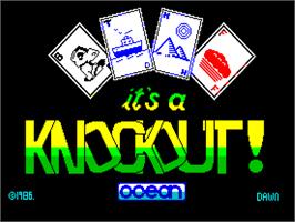 Title screen of It's A Knockout on the Sinclair ZX Spectrum.