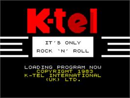 Title screen of It's Only Rock 'n' Roll on the Sinclair ZX Spectrum.