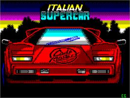Title screen of Italian Supercar on the Sinclair ZX Spectrum.