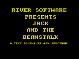 Title screen of Jack And The Beanstalk on the Sinclair ZX Spectrum.