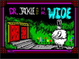 Title screen of Jackle and Wide on the Sinclair ZX Spectrum.