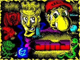 Title screen of Jinj on the Sinclair ZX Spectrum.