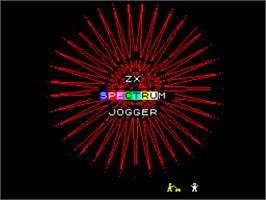 Title screen of Jogger on the Sinclair ZX Spectrum.