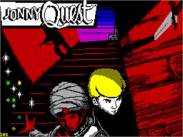 Title screen of Jonny Quest on the Sinclair ZX Spectrum.