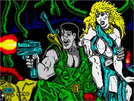 Title screen of Jungle Warrior on the Sinclair ZX Spectrum.