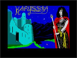 Title screen of Karyssia - Queen Of Diamonds on the Sinclair ZX Spectrum.