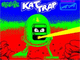 Title screen of Kat Trap - Planet Of The Cat-men on the Sinclair ZX Spectrum.