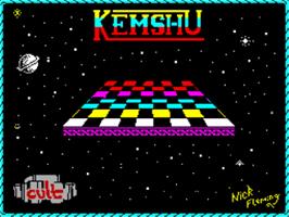 Title screen of Kemshu on the Sinclair ZX Spectrum.