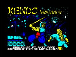 Title screen of Kendo Warrior on the Sinclair ZX Spectrum.