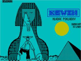 Title screen of Kewin 2 on the Sinclair ZX Spectrum.
