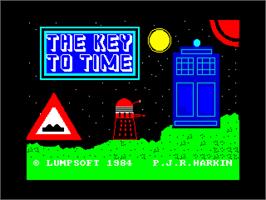 Title screen of Key To Time, The on the Sinclair ZX Spectrum.