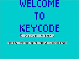 Title screen of Keycode on the Sinclair ZX Spectrum.