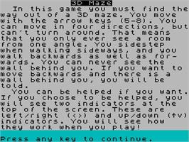 Title screen of Keymaze 1 on the Sinclair ZX Spectrum.