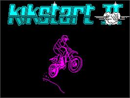 Title screen of Kikstart 2 on the Sinclair ZX Spectrum.