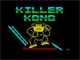 Title screen of Killer Kong on the Sinclair ZX Spectrum.