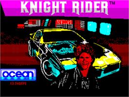 Title screen of Knight Rider on the Sinclair ZX Spectrum.