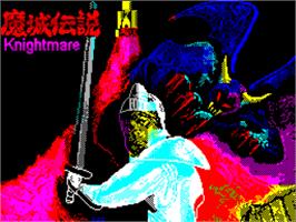 Title screen of Knightmare Zx on the Sinclair ZX Spectrum.