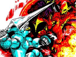 Title screen of Knights And Demons Dx on the Sinclair ZX Spectrum.