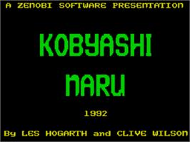 Title screen of Kobyashi Naru on the Sinclair ZX Spectrum.