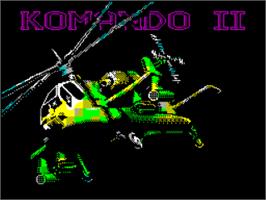 Title screen of Komando 2 on the Sinclair ZX Spectrum.